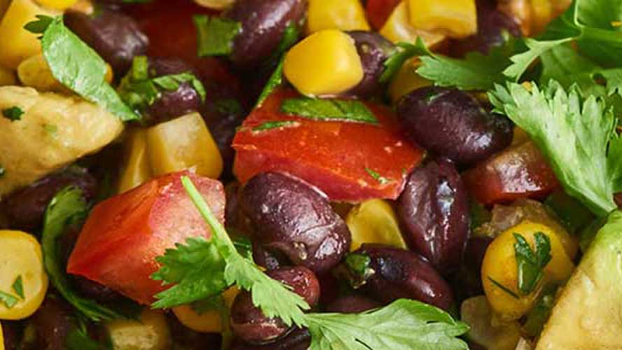 Black Bean, Avocado and Charred Tomato